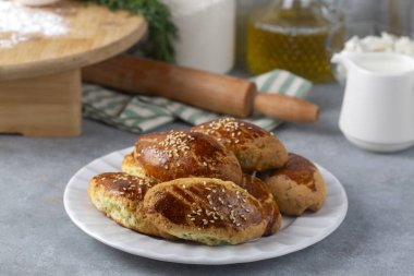 Türk mutfağı; El yapımı Peynir Pastası (Türkçe adı; peynirli pogaca)