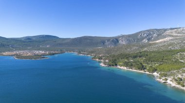 White rocks bay, Karaburun - Izmir - Turkey. Natural cave in the sea. Turkish name; Beyaz Kayalar Koyu - Karaburun