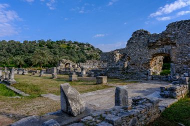Eski Iasos şehrinin kalıntıları. Kiyikislacik kasabası, Mugla şehri, Türkiye