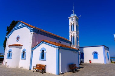 Porto Lagos - Yunanistan, 24 Haziran 2025, Saint Nicholas Manastırı Porto Lagos Yunanistan 'ın Doğu Makedonya ve Trakya kentlerinde yer almaktadır.