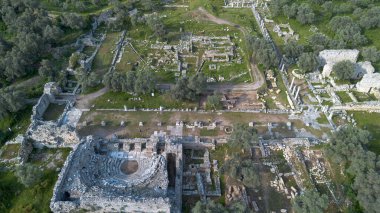 Eski Iasos şehrinin kalıntıları. Kiyikislacik ilçesi, Mugla ili, Türkiye