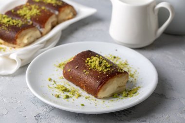 Geleneksel lezzetli Türk tatlıları Kazandibi 