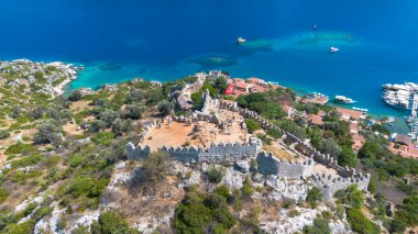 Tarihsel antik lahit. Simena Kalesi, Kalekoy (Ucagiz), Kekova - Türkiye