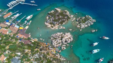 Tarihsel antik lahit. Simena Kalesi, Kalekoy (Ucagiz), Kekova - Türkiye