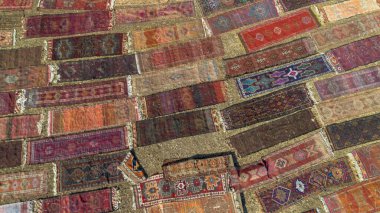 Yaz sezonunda Halı Sahaları Drone Fotoğrafı, Dosemealti Antalya, Türkiye 