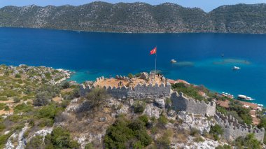 Tarihsel antik lahit. Simena Kalesi, Kalekoy (Ucagiz), Kekova - Türkiye