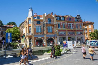 Mimari ve Tarihi Rezerv Antik Filibe. Eski Şehir, Plovdiv şehrinin merkezindeki Three Hills 'de yer almaktadır. Filibe, Bulgaristan.