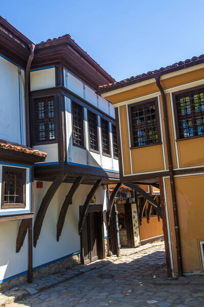 Архитектурно-исторический заповедник Древний Пловдив. Старый город расположен в центральной части города Пловдив на трех холмах. Пловдив, Болгария.