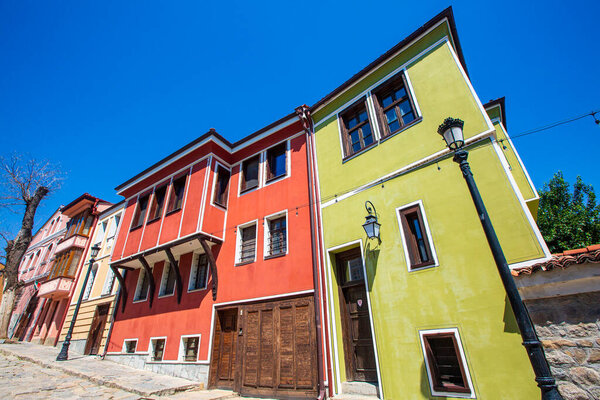 Архитектурно-исторический заповедник Древний Пловдив. Старый город расположен в центральной части города Пловдив на трех холмах. Пловдив, Болгария.