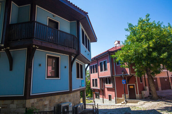 Архитектурно-исторический заповедник Древний Пловдив. Старый город расположен в центральной части города Пловдив на трех холмах. Пловдив, Болгария.