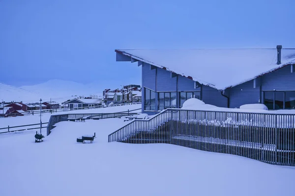 Norway Landscape Ice Nature City View Spitsbergen Longyearbyen Winter Polar — Φωτογραφία Αρχείου