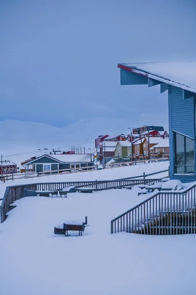 Norway Landscape Ice Nature City View Spitsbergen Longyearbyen Winter Polar — Φωτογραφία Αρχείου