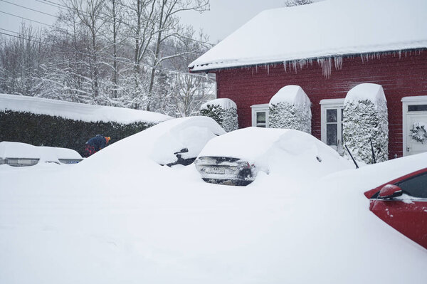 Tonsberg Norway January 2024 Orange Red Hyundai Ioniq Electric Car Stock Image