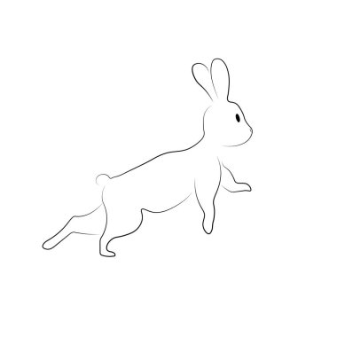 Beyaz arka planda benekli arka plan sanatı, 2023 için tavşan ve Paskalya tasarımı ile ilgilenir.