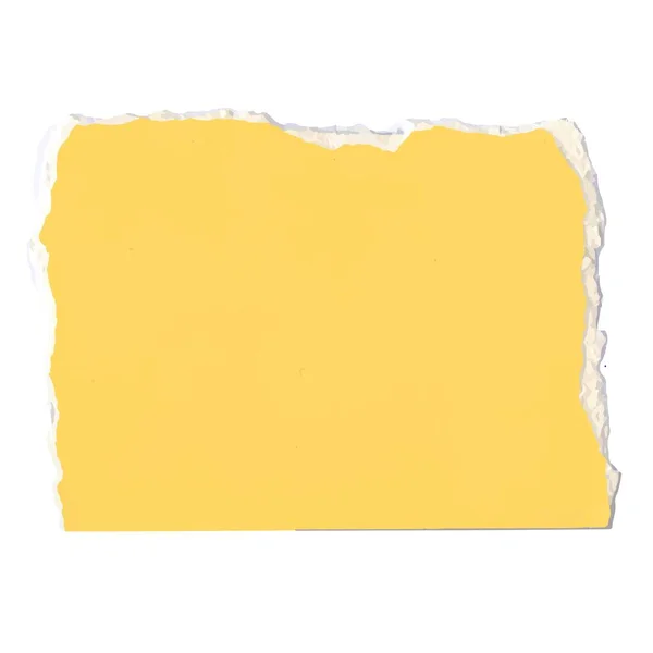 Piece Torn Yellow Rectangular Paper Rectangular Torn Paper Scrapbooking — Διανυσματικό Αρχείο