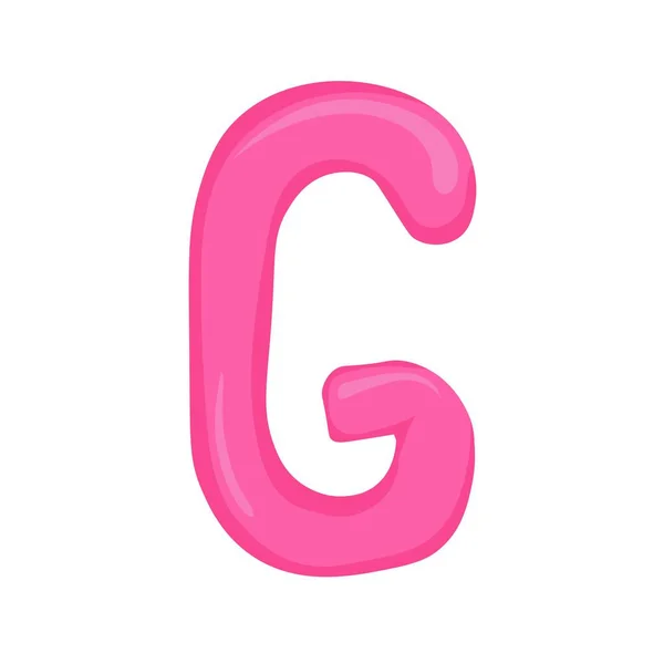 英语字母表中的字母G 颜色鲜艳的卡通风格 — 图库矢量图片
