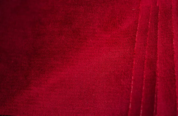 Sfondo Rosso Bordi Tessili Tessuto Tagliato Colori Rossi Grigi Scarti — Foto Stock