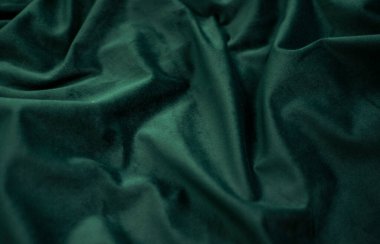 Zümrüt kadife katlanmış arka plan resmi, arkaplan tasarımı için yeşil parlak kumaş ipeği duvar kağıdı, koyu yeşil tekstil arka plan