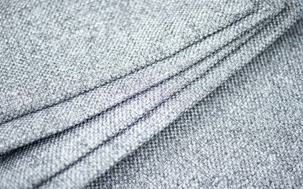 Светло Серые Джинсовые Ткани Слоистые Складками Фона — стоковое фото