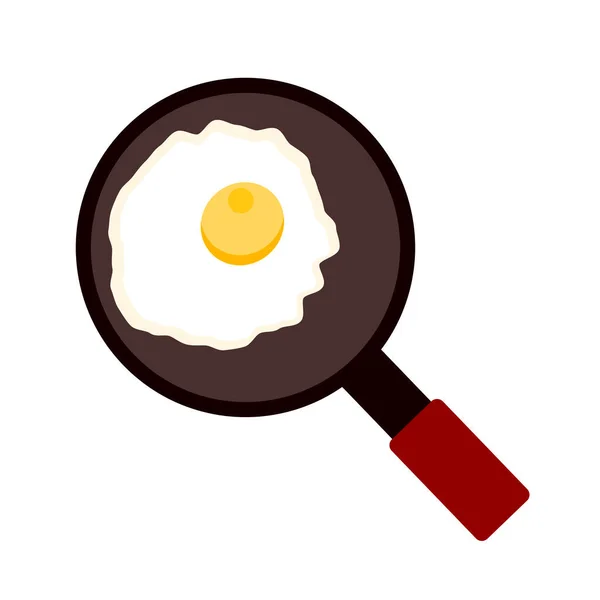 stock vector Fried eggs, egg homemade breakfast, yolk protein top, cooked fry scrambled on skillet. Vector illustration. Protein nature breakfast, healthy delicious dish, yolk fresh diet, black pan