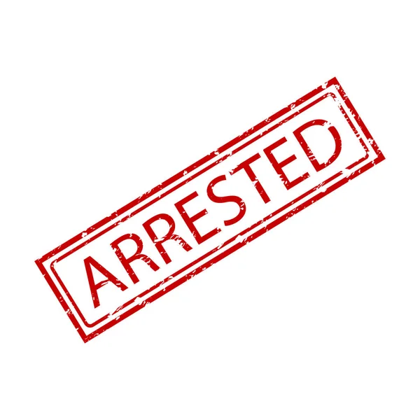 Tutuklanmış Kauçuk Damga Vektör Çizimi Kırmızı Kauçuk Damga Grunge Dövmeli — Stok Vektör
