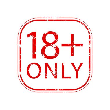 Sadece yetişkin 18 lastik mühür için. Yasak ve kısıtlayıcı vektör, yetişkin 18, yasak ve kısıtlama, dikkat engelleme, sıkıntı yasal, yasak yasaklama, 18 artı izin verilen erişim illüstrasyon