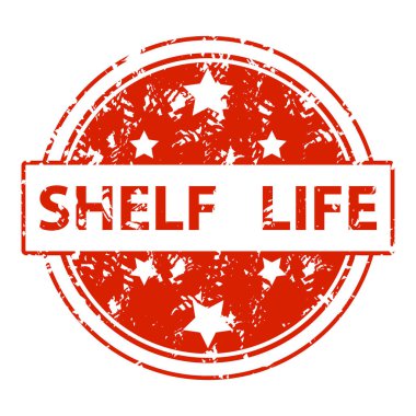 Raf ömrü damgası. Tarih bitiş tarihinin vektörü, belge imzası simgesi mührü, zaman aşımına uğramış arkaplan illüstrasyonu, geç kalmış şekil dekoratifi, kullanılmış işaret dokusu