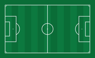 Futbol sahası, futbol oynamak için boş çimenler. Spor sahası, atletizm sahası, futbol sahası veya futbol sahası yüzeyi, çayır ve dinlenme alanı, futbol çim illüstrasyonu