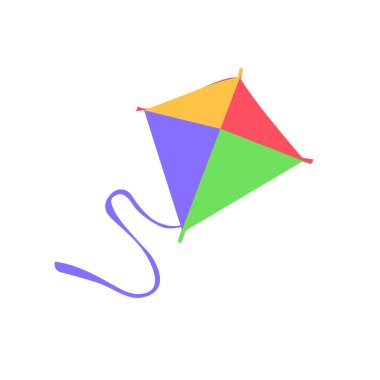 Renkli, hobi ve törenle izole uçan uçurtmalar tasarım illüstrasyonu, uçurtma grafiği, uçan kutlama, broşür dekorasyonu, geleneksel hinduizm aktivitesi, vektör illüstrasyonu