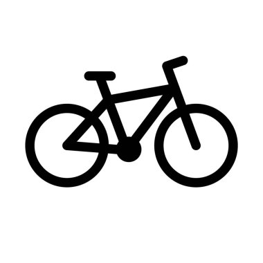 Bisiklet simgesi izole edildi, bisiklet hız sembolü, ulaşım illüstrasyonu, araç spor bisikleti, sürücü tasarım yolu, aktivite seyahat vektörü