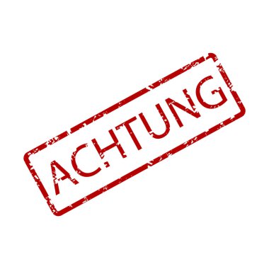 Almanya 'nın dikkatine, damga uyarısı, çıkartma uyarı işareti, tehlike ve önemli uyarı, ünlem önceliği. Vektör illüstrasyonu