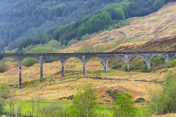 Glenfinnan Viadukt Železniční Viadukt West Highland Trať Glenfinnan Inverness Shire — Stock fotografie