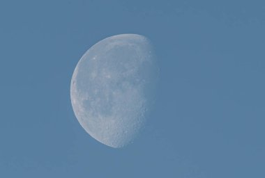 Hilal şeklinde bir ayın gece yarısı mavi gökyüzünde parladığı ve güzel bir ay ışığı gösterisi yarattığı göksel bir olay. Astronomi ve bilimin harikalarını takdir etmek için bir an.