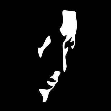 Siyah ve beyaz ışık vektörü ve gölgeli gölge tarafından oluşturulan erkek yüzü görüntüsü. şiddetli erkek profili. Erkek ürünleri reklamcılığı, berber dükkanı, erkek giyim mağazaları, logo, baskı, poster