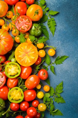 Taze domatesler. Domates arkaplanı.