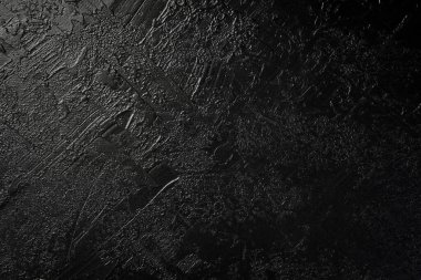 Siyah yazı tahtası arka planı. Tasarım veya metin için boş alan. Üst Görünüm