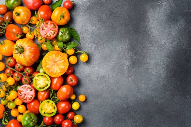 Taze domatesler. Domates arkaplanı.