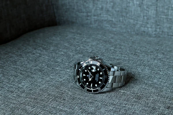 Die Rolex Vintage Armbanduhr Keramiklünette Modell Schwarze Auster Ewige Submariner — Stockfoto