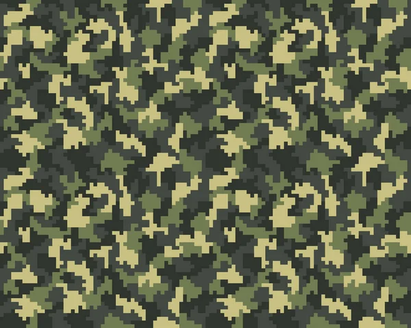 Modèle Sans Couture Camouflage Vert Numérique — Image vectorielle