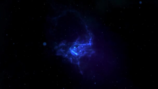 Plasma Bursts Blue Background Loop Apresenta Explosões Plasma Azul Explodindo — Vídeo de Stock