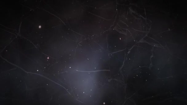 Kara Mermer Duman Parçacıklar Yükselen Döngüsünde Siyah Mermer Bir Zemin — Stok video