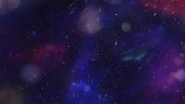 Abstrakt Lila Ljus Med Snö Partiklar Bakgrund Loop Funktioner Blå — Stockvideo