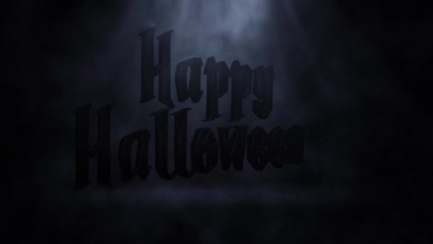 Happy Halloween Smoke Falling Fog Roll Loop Presenta Fumo Che — Video Stock