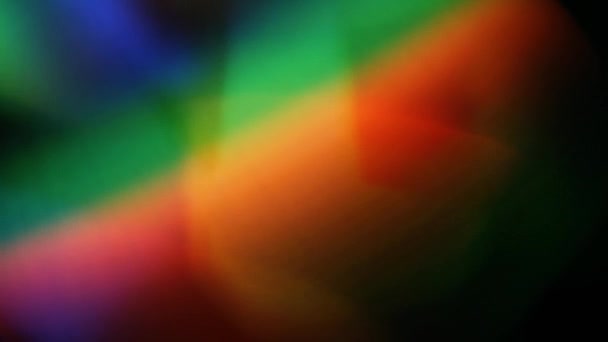 Rainbow Light Dance Abstract Background Loop Features Rainbow Colored Lights — Vídeos de Stock