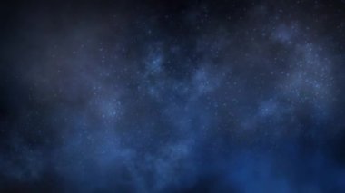Smoke Fog Blowing Particles Background 4K Loop features smoke drifting past drifting cloud formations and particles in a blue atmosphere in a loop.