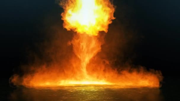 Liquid Fire Sky Loop Features Continuous Blasts Fire Falling Sky — Stok video