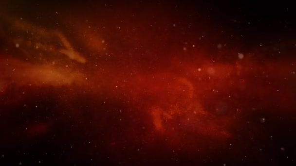 Red Particle Flight Atmosphere Háttér Loop Tartalmaz Egy Kamera Nézet — Stock videók