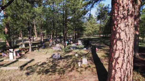 Πετώντας Μέσα Από Νεκροταφείο Στο Falcon Colorado Διαθέτει Θέα Από — Αρχείο Βίντεο