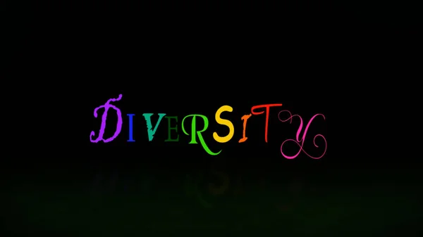 Diversiteit Explode Out Particles Voorzien Van Het Woord Diversiteit Gemaakt — Stockfoto