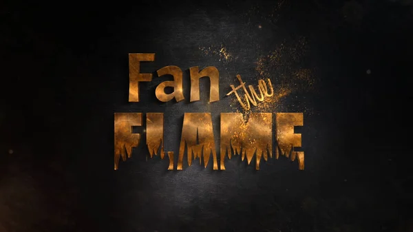 Fan Flame Text Message Background Apresenta Texto Fan Flame Com — Fotografia de Stock